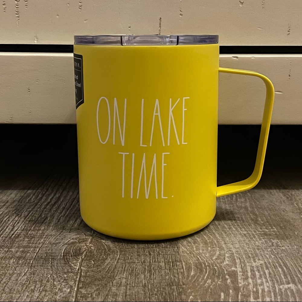 Rae Dunn ON LAKE TIME stainless steel mug. - Picture 2 of 3